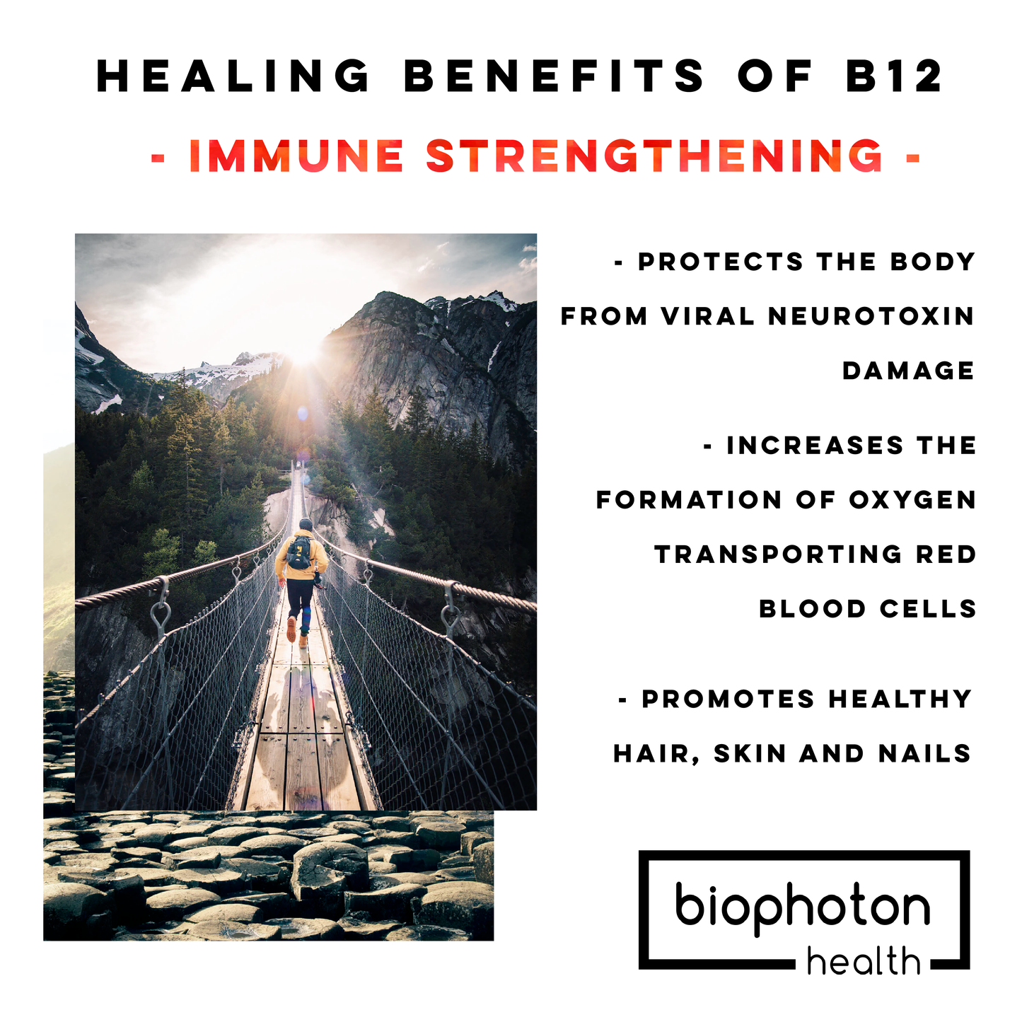 Biophoton Health Liposomal Vitamin B12 Liquid Supplement - Bioactive Methyl Blend (2 Fl Oz)